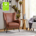 Shepherd Wingback Vegan Leather Armchair(Optional Types)