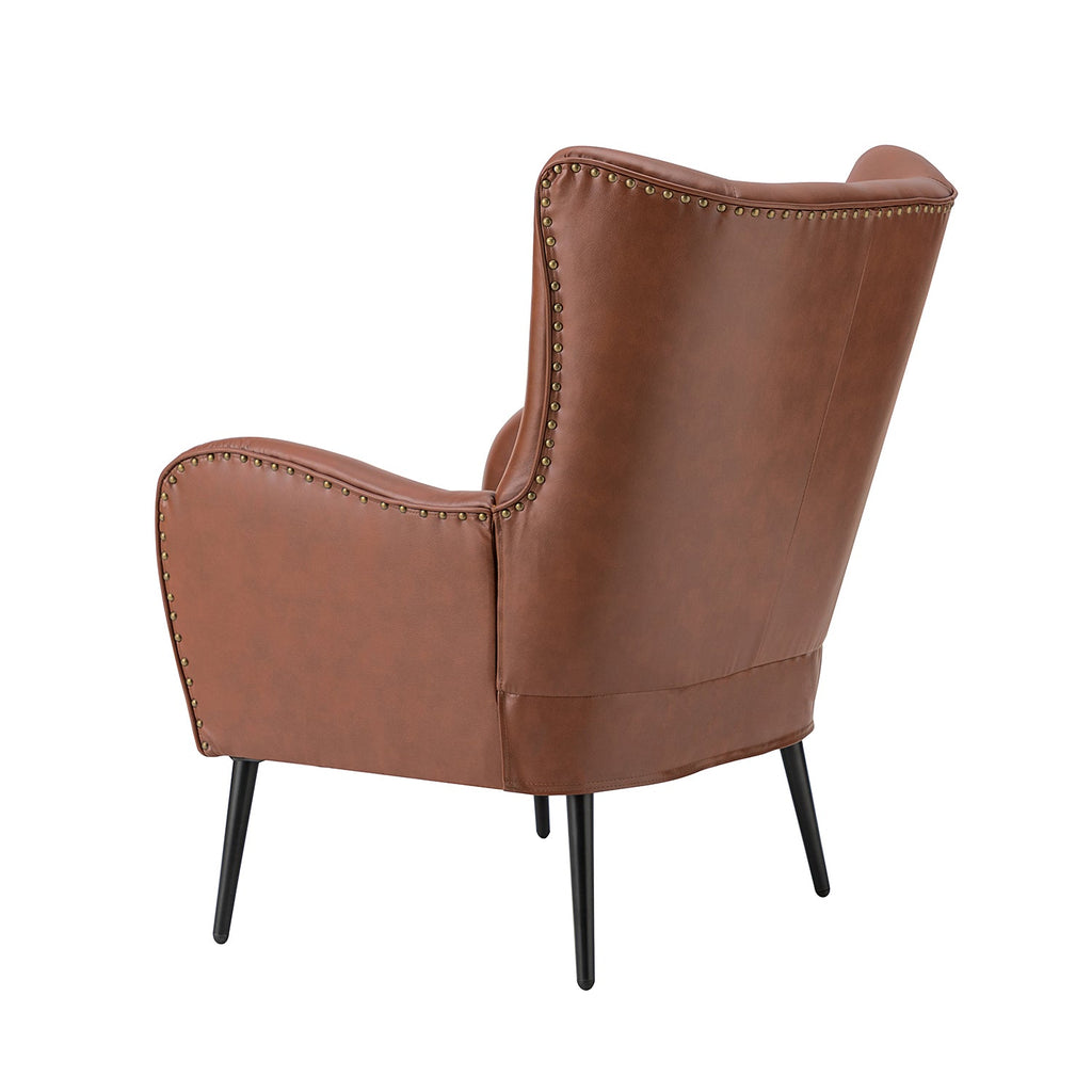Shepherd Wingback Vegan Leather Armchair(Optional Types)