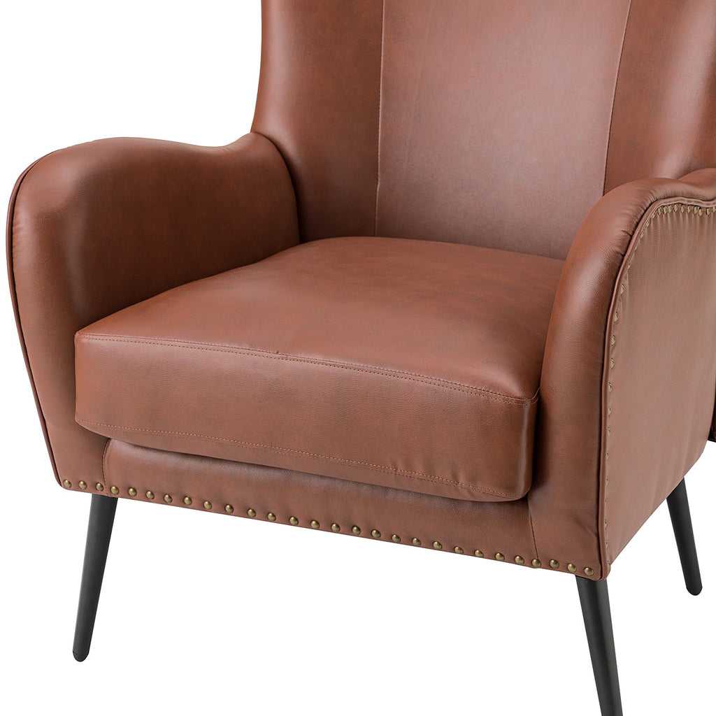 Shepherd Wingback Vegan Leather Armchair(Optional Types)