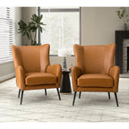 Shepherd Wingback Vegan Leather Armchair(Optional Types)