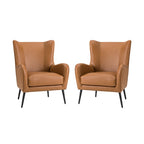 Shepherd Wingback Vegan Leather Armchair(Optional Types)