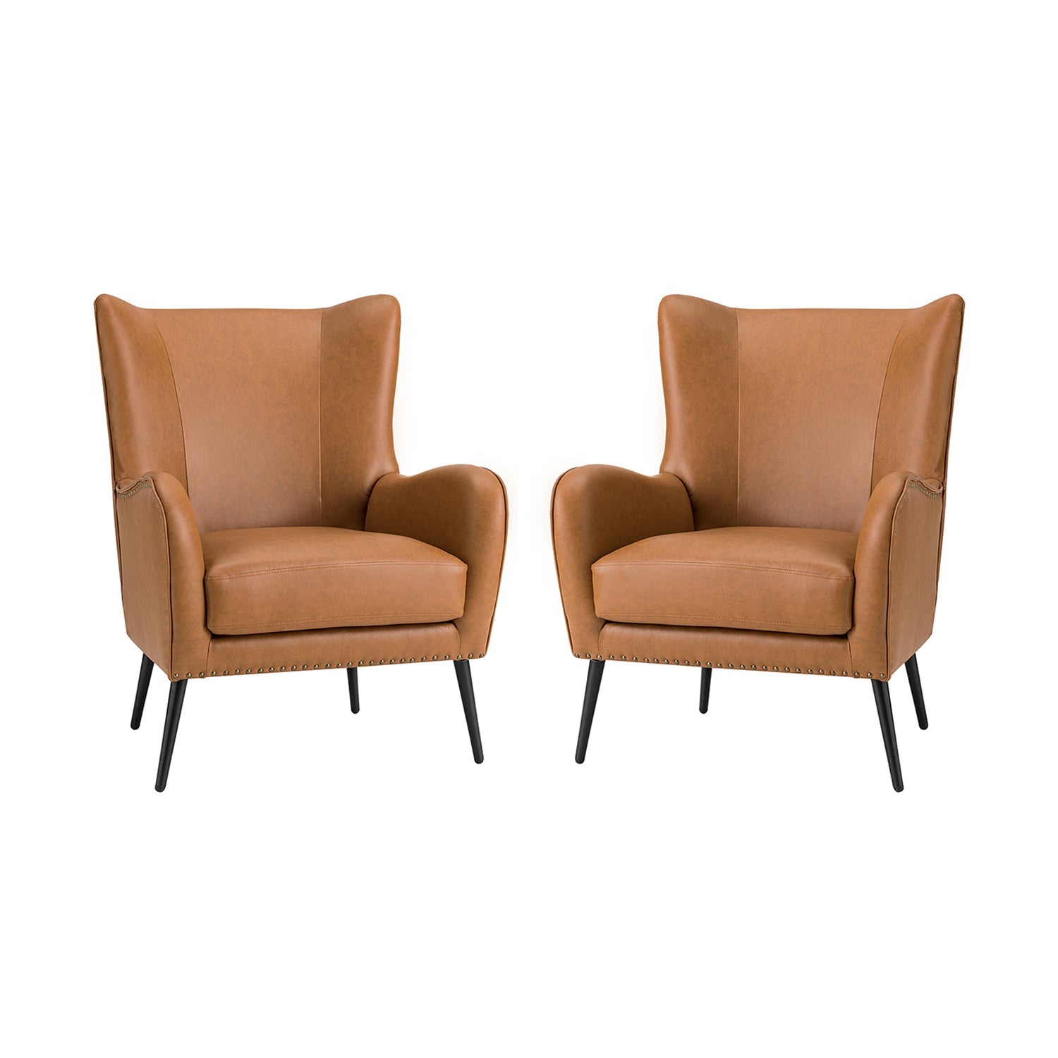 Shepherd Wingback Vegan Leather Armchair(Optional Types)