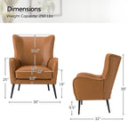 Shepherd Wingback Vegan Leather Armchair(Optional Types)