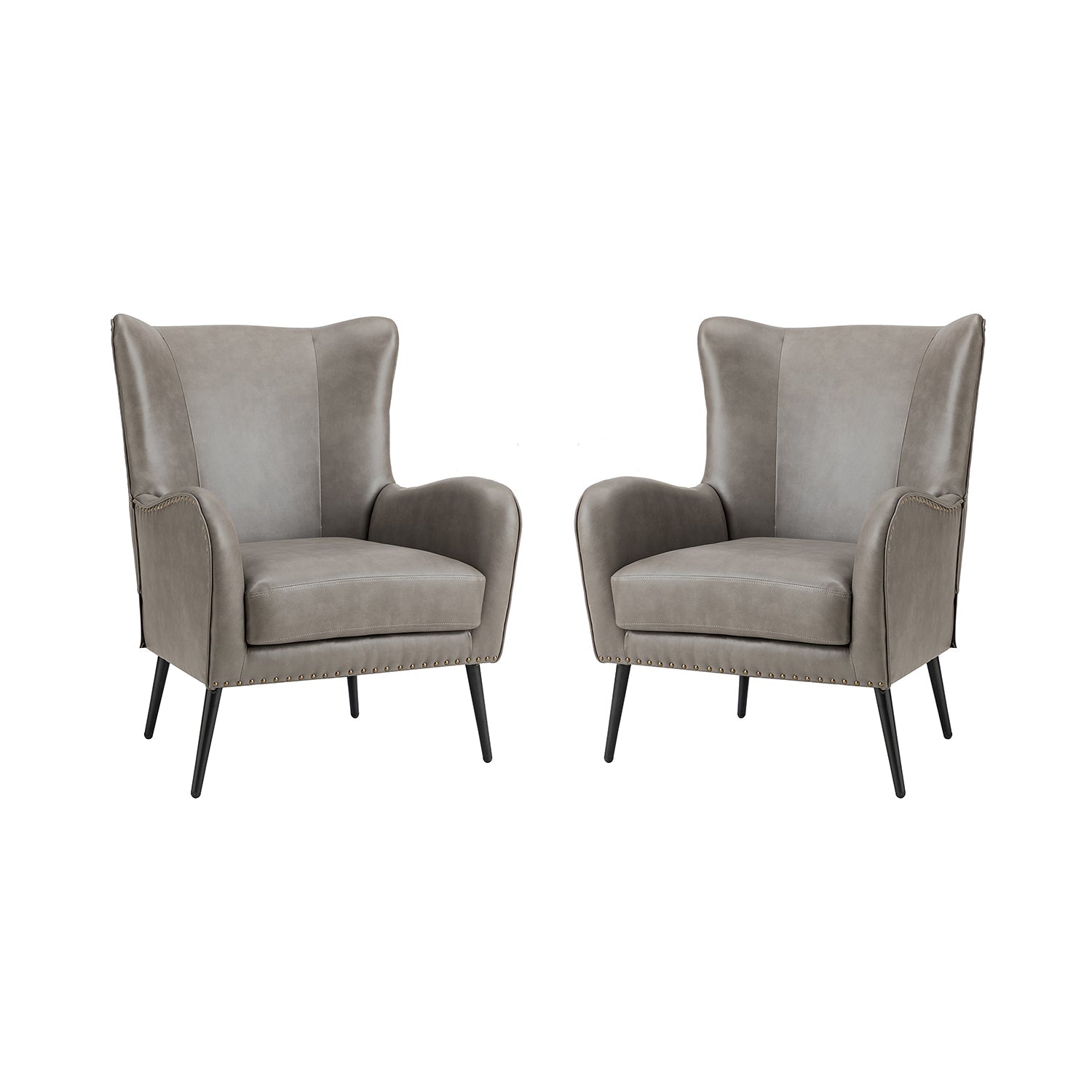 Shepherd Wingback Vegan Leather Armchair(Optional Types)