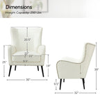 Shepherd Wingback Vegan Leather Armchair(Optional Types)