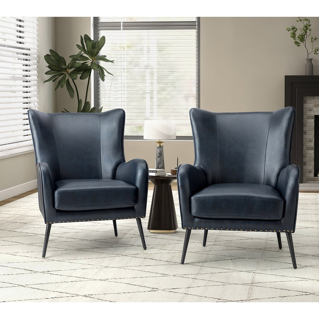 Shepherd Wingback Vegan Leather Armchair(Optional Types)