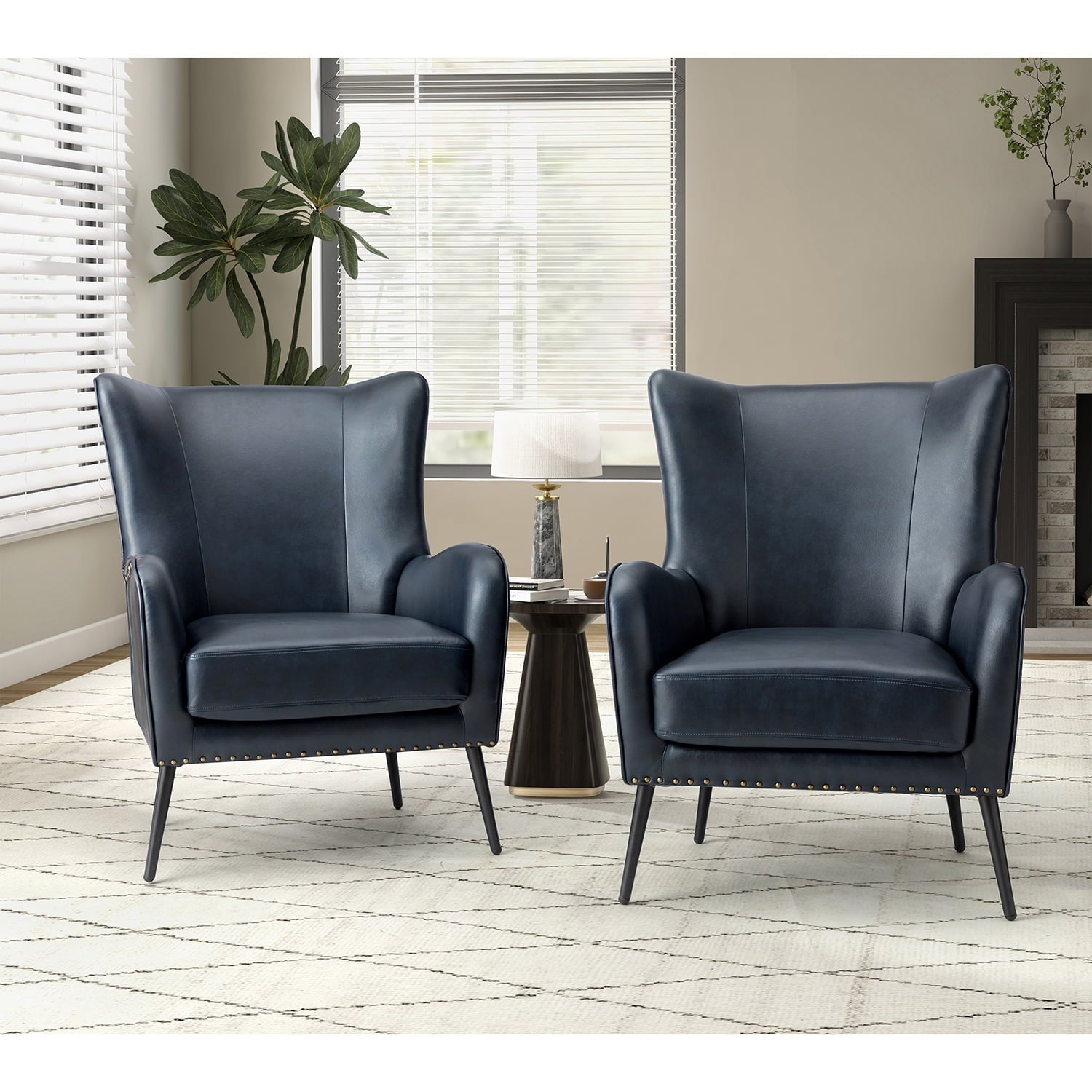 Shepherd Wingback Vegan Leather Armchair(Optional Types)