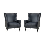 Shepherd Wingback Vegan Leather Armchair(Optional Types)