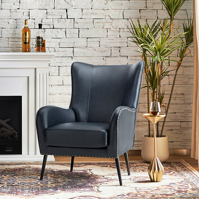 Shepherd Wingback Vegan Leather Armchair(Optional Types)