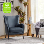 Shepherd Wingback Vegan Leather Armchair(Optional Types)