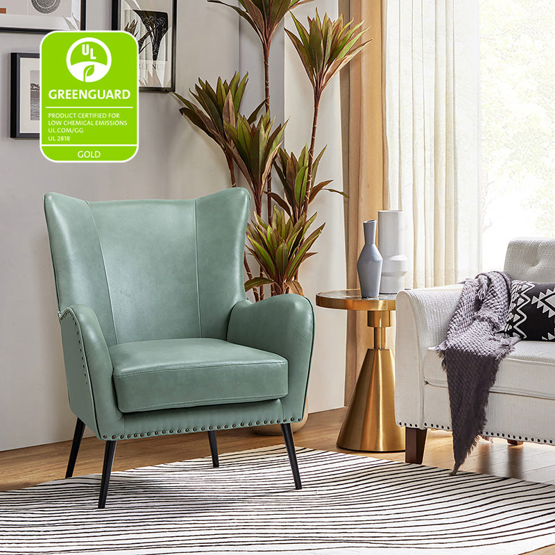 Shepherd Wingback Vegan Leather Armchair(Optional Types)