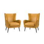 Shepherd Wingback Vegan Leather Armchair(Optional Types)