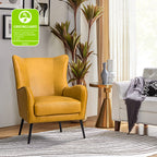 Shepherd Wingback Vegan Leather Armchair(Optional Types)