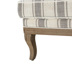 Randolph Romantic Upholstered Stripes Armchair with Solid Wood Armrests