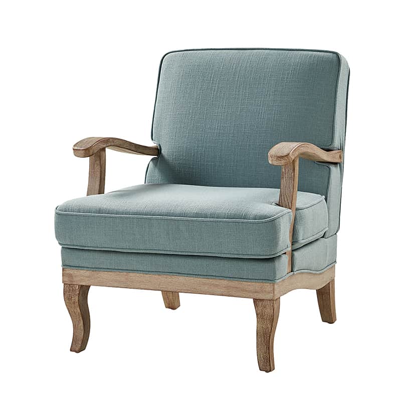 Randolph Farmhouse Upholstered Accent Chair with Wooden Legs(Optional Types)