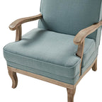 Randolph Farmhouse Upholstered Accent Chair with Wooden Legs(Optional Types)