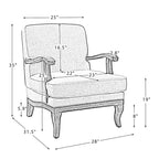 Randolph Farmhouse Upholstered Accent Chair with Wooden Legs(Optional Types)