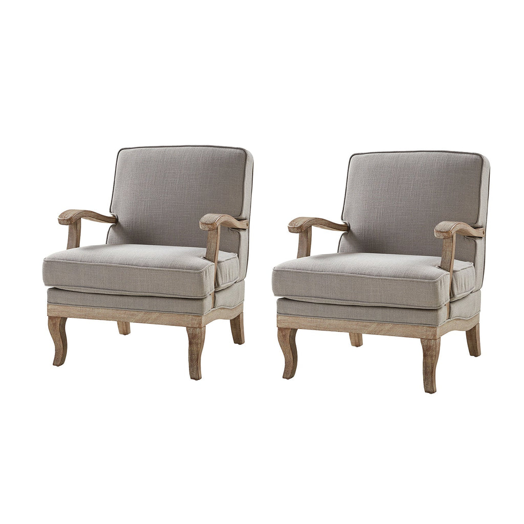 Randolph Farmhouse Upholstered Accent Chair with Wooden Legs(Optional Types)