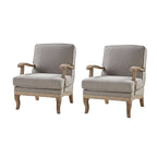 Randolph Farmhouse Upholstered Accent Chair with Wooden Legs(Optional Types)