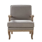 Randolph Farmhouse Upholstered Accent Chair with Wooden Legs(Optional Types)