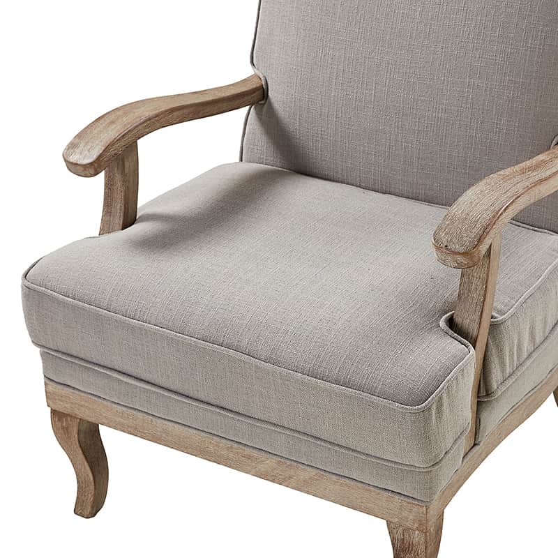 Randolph Farmhouse Upholstered Accent Chair with Wooden Legs(Optional Types)