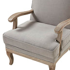 Randolph Farmhouse Upholstered Accent Chair with Wooden Legs(Optional Types)