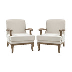 Randolph Farmhouse Upholstered Accent Chair with Wooden Legs(Optional Types)