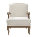 Randolph Farmhouse Upholstered Accent Chair with Wooden Legs(Optional Types)