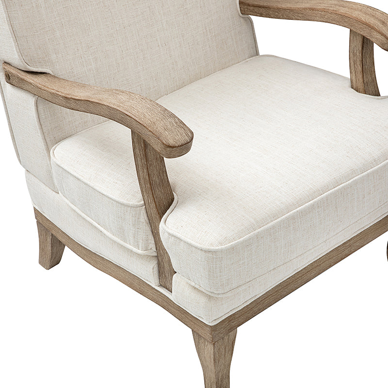 Randolph Farmhouse Upholstered Accent Chair with Wooden Legs(Optional Types)