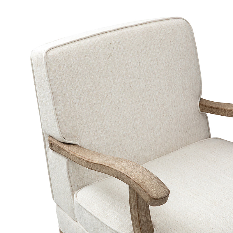 Randolph Farmhouse Upholstered Accent Chair with Wooden Legs(Optional Types)