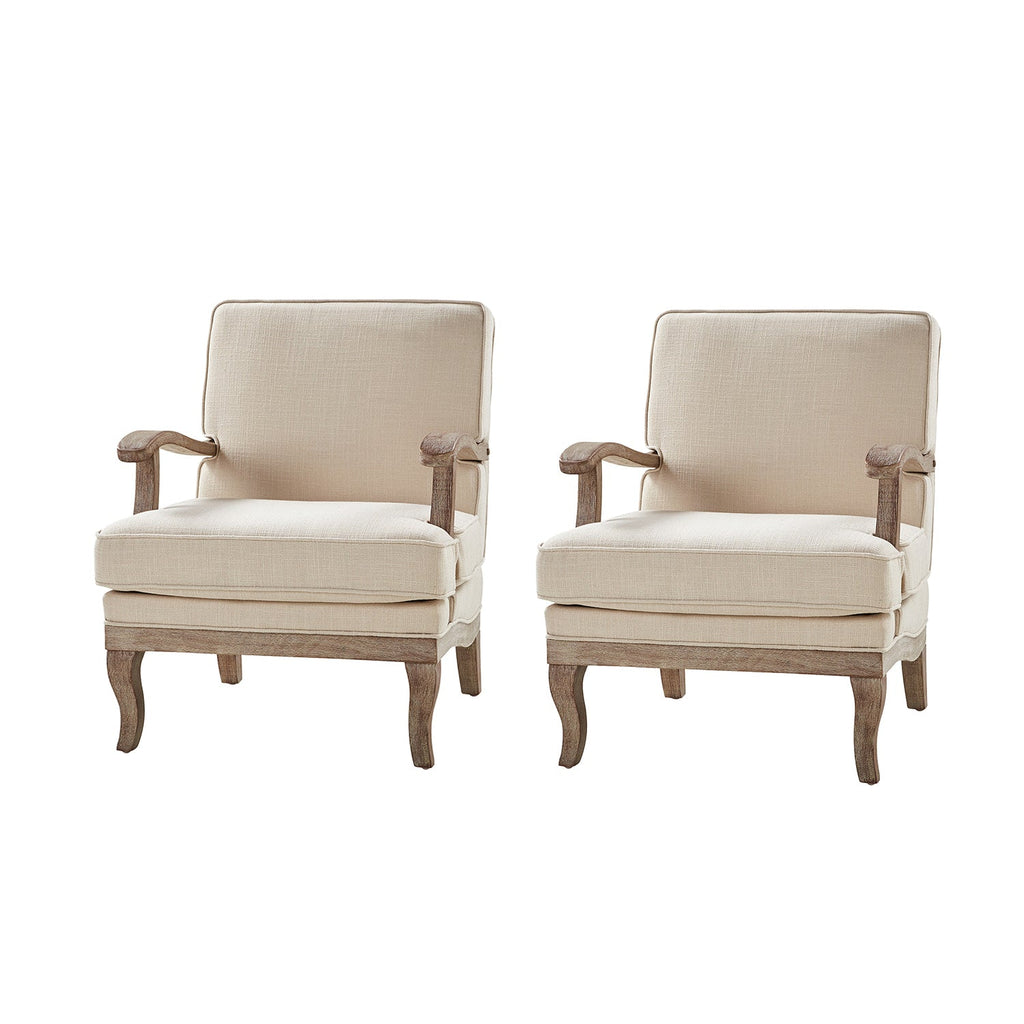 Randolph Farmhouse Upholstered Accent Chair with Wooden Legs(Optional Types)