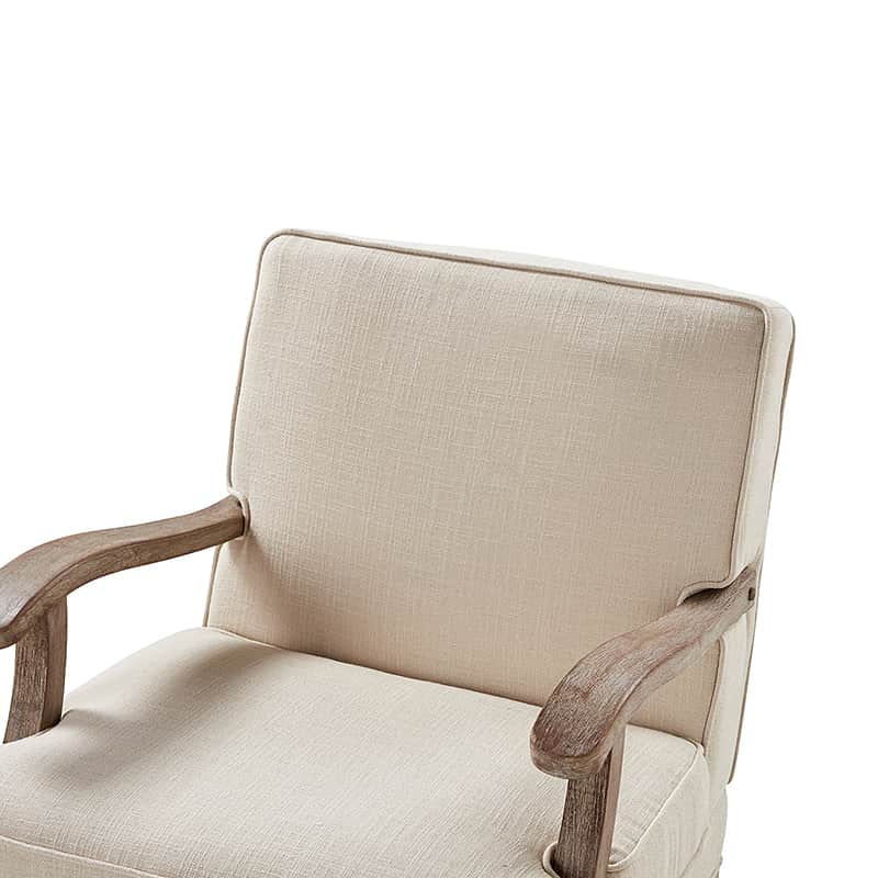 Randolph Farmhouse Upholstered Accent Chair with Wooden Legs(Optional Types)