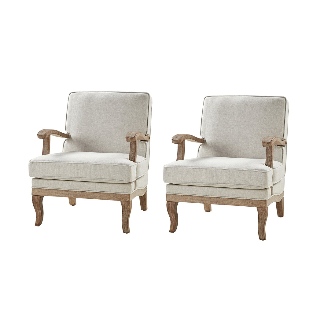 Randolph Farmhouse Upholstered Accent Chair with Wooden Legs(Optional Types)