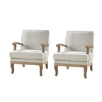 Randolph Farmhouse Upholstered Accent Chair with Wooden Legs(Optional Types)