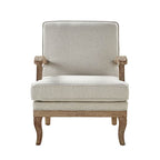 Randolph Farmhouse Upholstered Accent Chair with Wooden Legs(Optional Types)