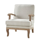 Randolph Farmhouse Upholstered Accent Chair with Wooden Legs(Optional Types)