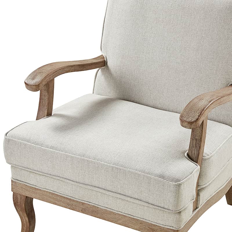 Randolph Farmhouse Upholstered Accent Chair with Wooden Legs(Optional Types)