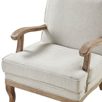 Randolph Farmhouse Upholstered Accent Chair with Wooden Legs(Optional Types)