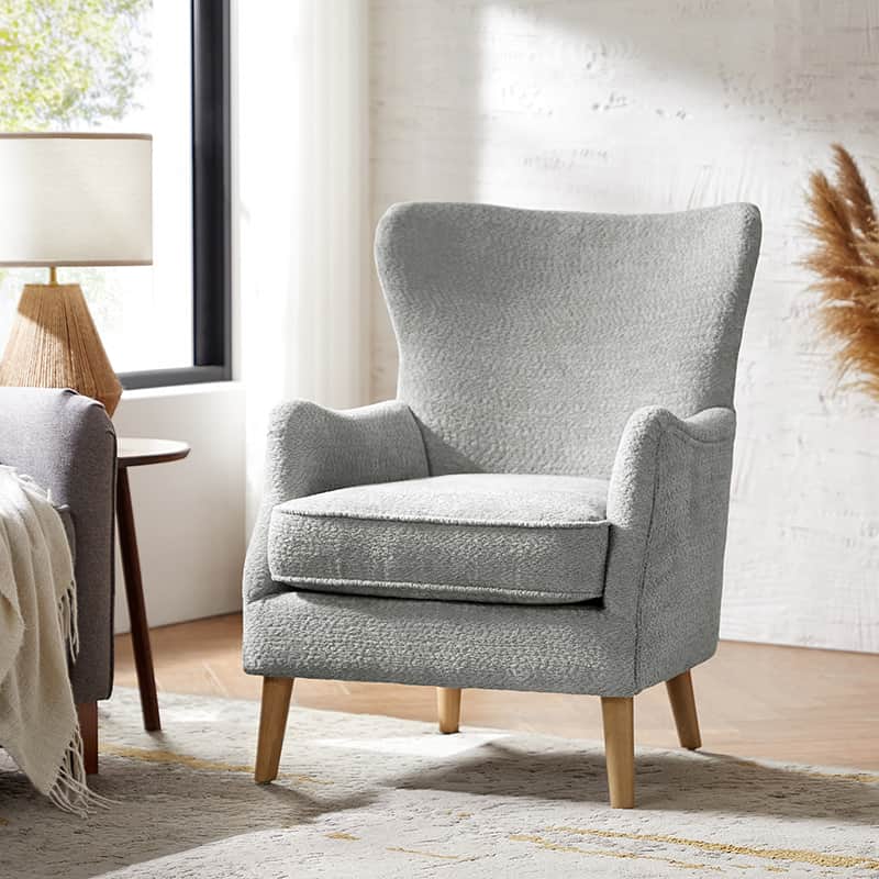 Dorothy Upholstered Armchair with Rubber Wood & Durable Legs