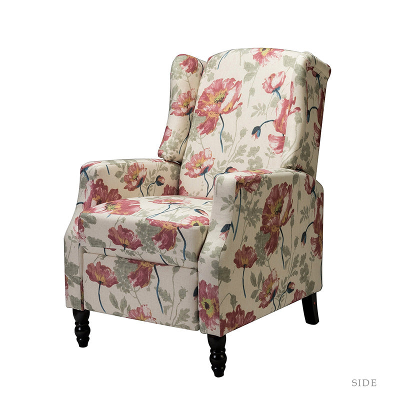 Lilith Upholstered Recliner Chair with Adjustable Backrest & Footrest