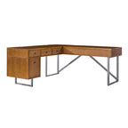 Bertrame Mid-Century L Shape Lift Top Office Desk