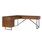 Bertrame Mid-Century L Shape Lift Top Office Desk
