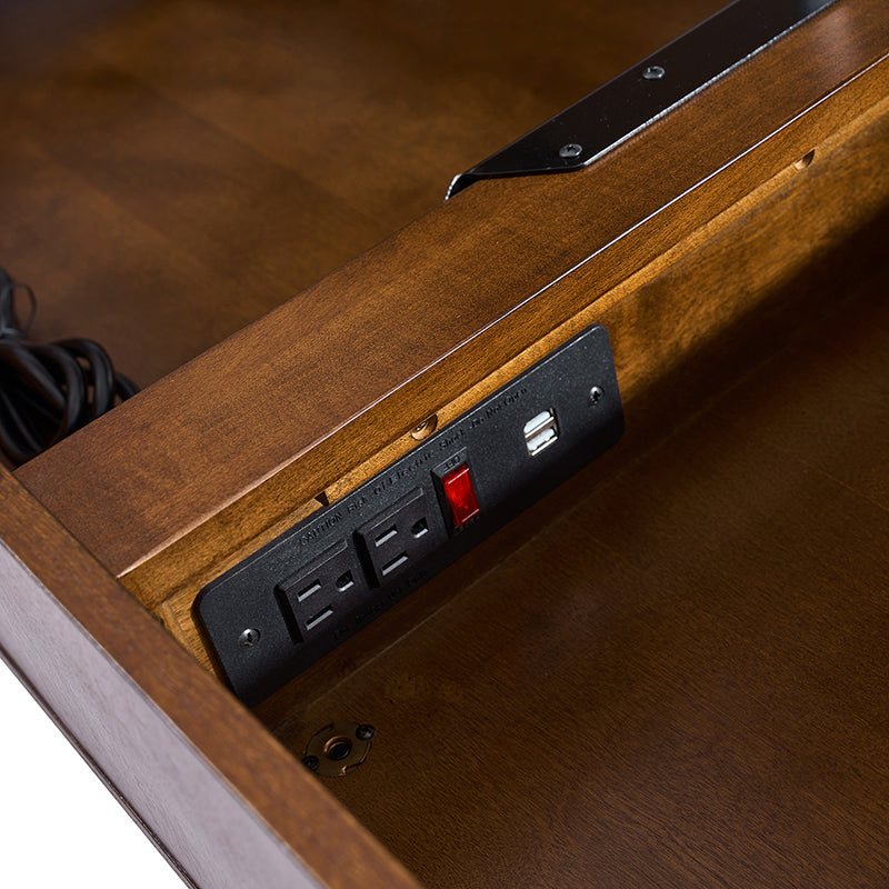 Bertrame Mid-Century L Shape Lift Top Office Desk