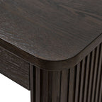 Modern Desk with Power Outlets and Fluted Wood Legs