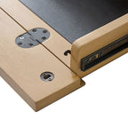 Modern Desk with Power Outlets and Fluted Wood Legs