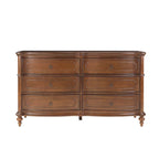 Bernhard Classic Wooden Dresser with Bowed Front & Antique Bronze Pulls