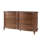 Bernhard Classic Wooden Dresser with Bowed Front & Antique Bronze Pulls