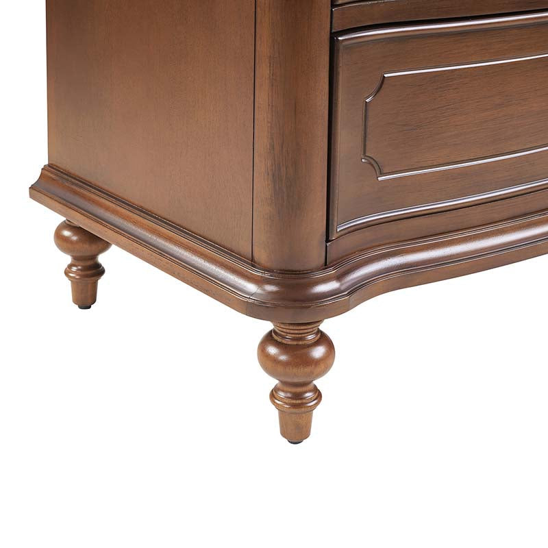 Bernhard Classic Wooden Dresser with Bowed Front & Antique Bronze Pulls