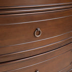 Bernhard Classic Wooden Dresser with Bowed Front & Antique Bronze Pulls