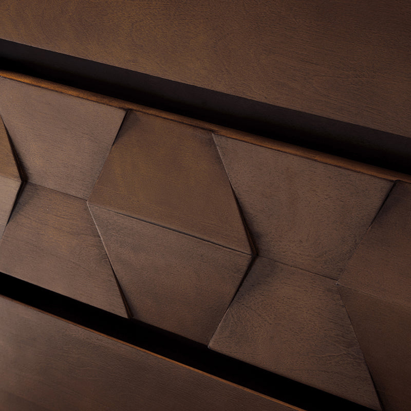 Haidee Mid-century Modern 3-Drawer Dresser with Built-in Charging Station & Flared Legs